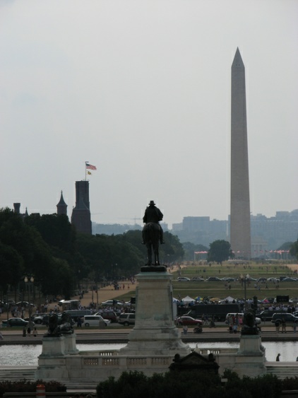 Blick vom Captiol auf Washington und Lincoln Memorial